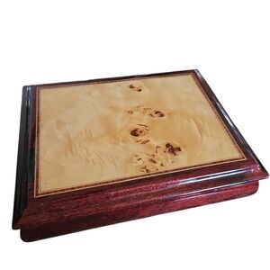 Wooden Musical Jewelry Box Vintage